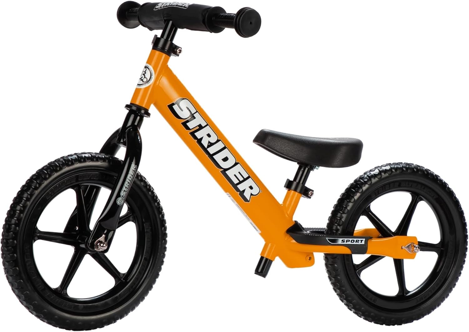 Tengen 12” Sport Bike - No Pedal Balance Bicycle for Kids 1 to 4 Years - Includes Safety Pad, Padded Seat, Mini Grips & Flat-Free Tires - Tool-Free Assembly & Adjustments