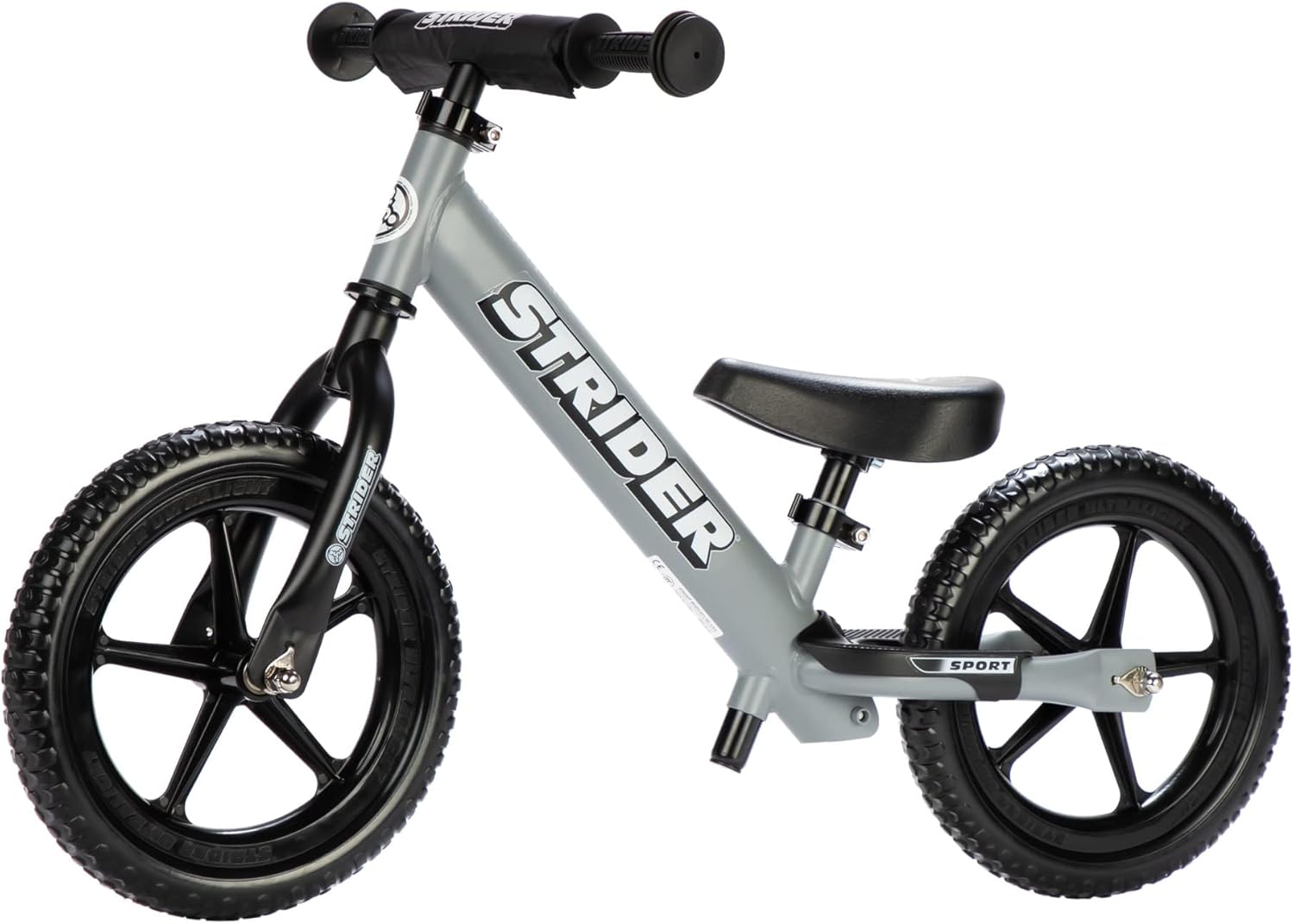 Tengen 12” Sport Bike - No Pedal Balance Bicycle for Kids 1 to 4 Years - Includes Safety Pad, Padded Seat, Mini Grips & Flat-Free Tires - Tool-Free Assembly & Adjustments