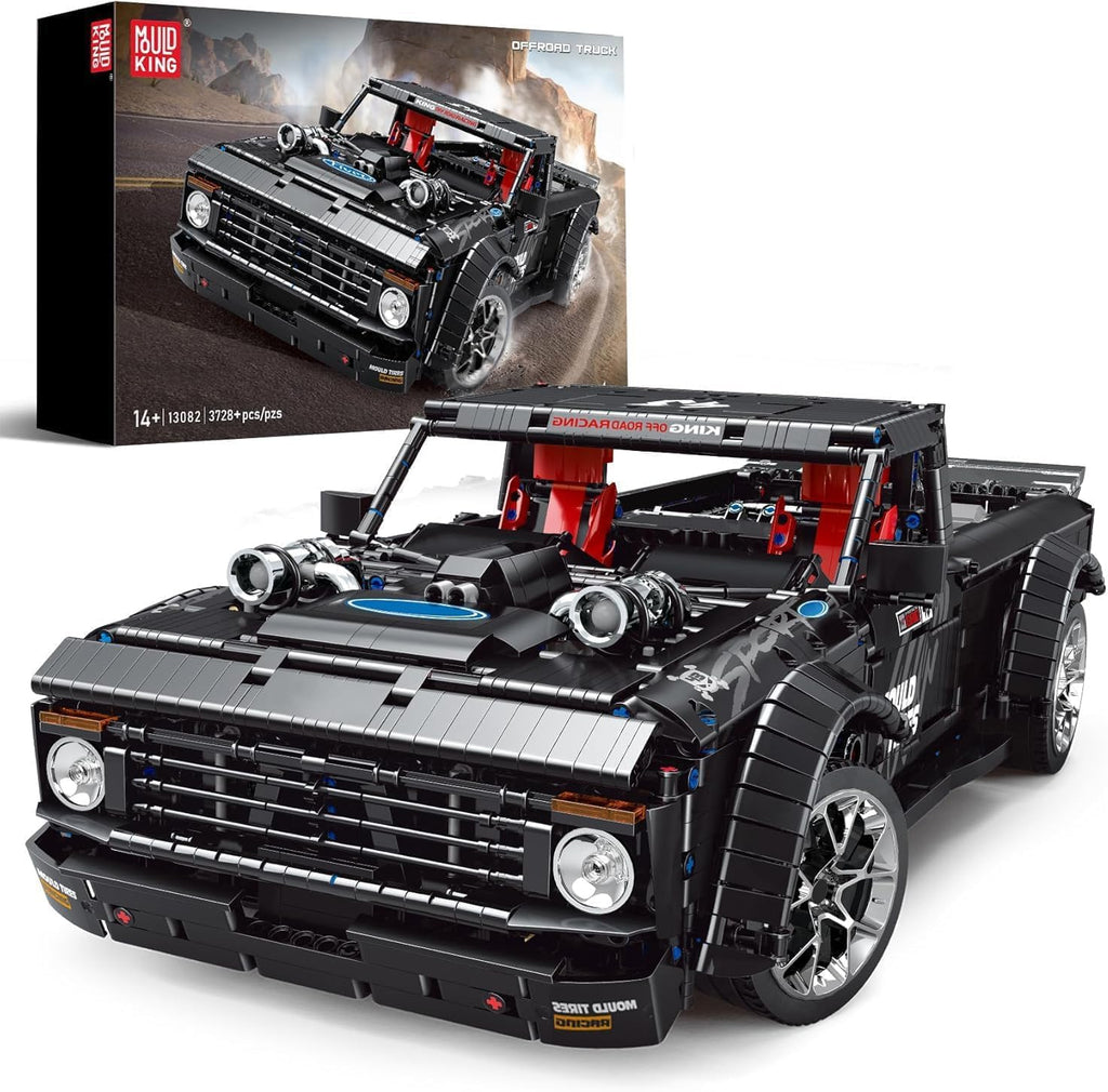 Mould King 13082 Pickup Truck Block Kits Model, MOC Building Blocks Set to Build, Gift for Age 14+/Adult Collections Enthusiasts(3695 Pieces, with Motor/APP Remote Control)