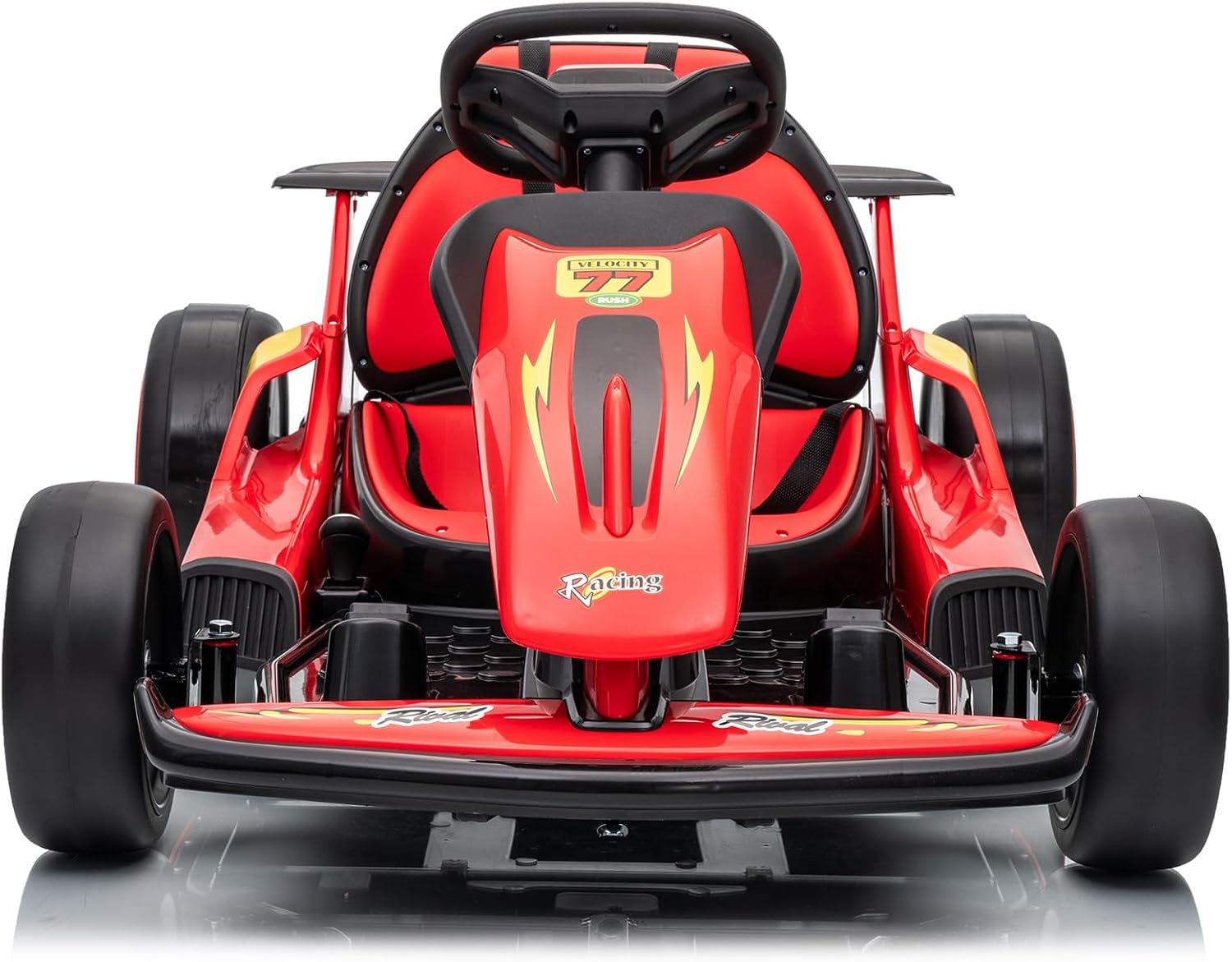 24V Electric Go Kart, Drift Car Outdoor Ride on Toy with EVA Tires, 400W Motor, 8.1 MPH, Music, Wireless, Drift Mode and 2 Speed, Crazy Go Cart for Kids 6-12 Years Old