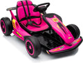 24V Electric Go Kart, Drift Car Outdoor Ride on Toy with EVA Tires, 400W Motor, 8.1 MPH, Music, Wireless, Drift Mode and 2 Speed, Crazy Go Cart for Kids 6-12 Years Old