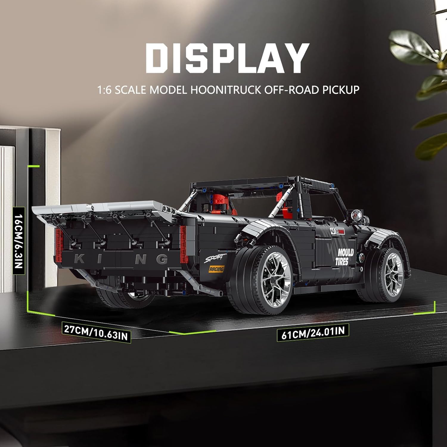 Mould King 13082 Pickup Truck Block Kits Model, MOC Building Blocks Set to Build, Gift for Age 14+/Adult Collections Enthusiasts(3695 Pieces, with Motor/APP Remote Control)