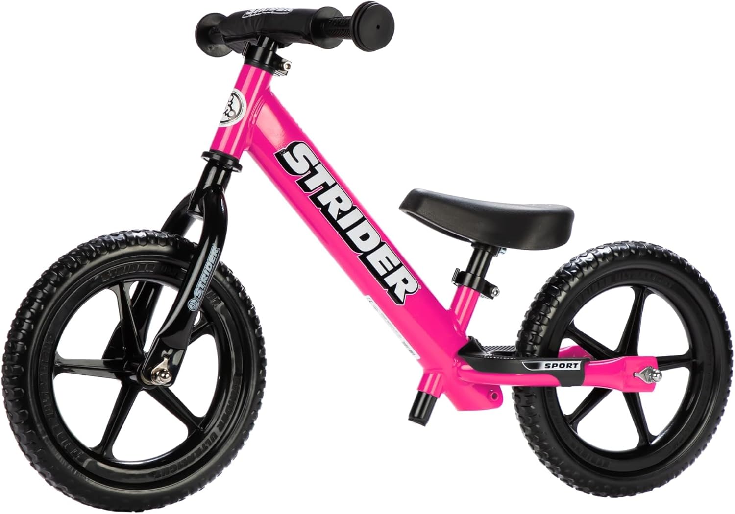 Tengen 12” Sport Bike - No Pedal Balance Bicycle for Kids 1 to 4 Years - Includes Safety Pad, Padded Seat, Mini Grips & Flat-Free Tires - Tool-Free Assembly & Adjustments