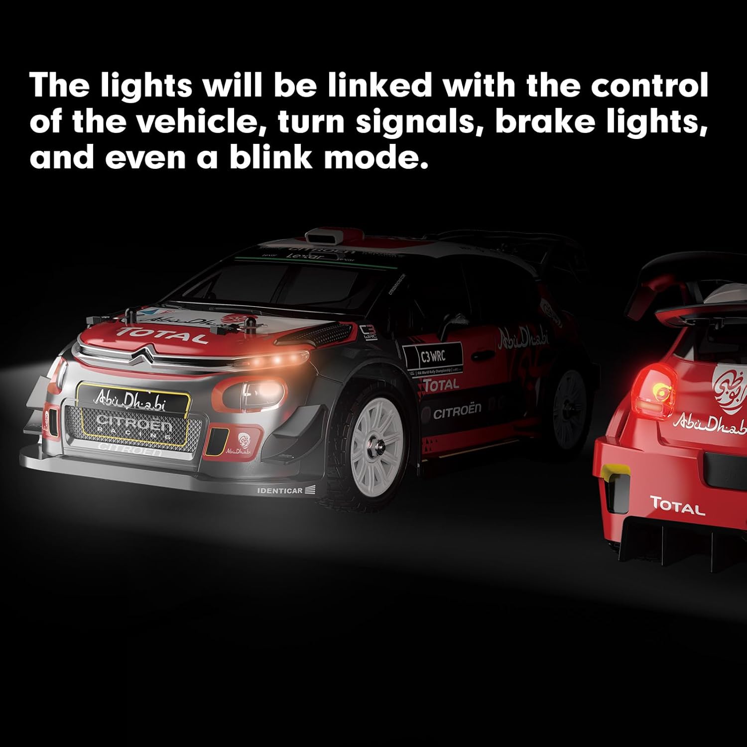 Brushless RC Drift Car MJX Hyper GO 14303 1:14 Citroen C3, 40mph Max 4WD RTR High Speed RC Rally Car with Gyro & 2x2000mAh Batteries, Hobby Grade Remote Control Drifting Car Gift for Adults