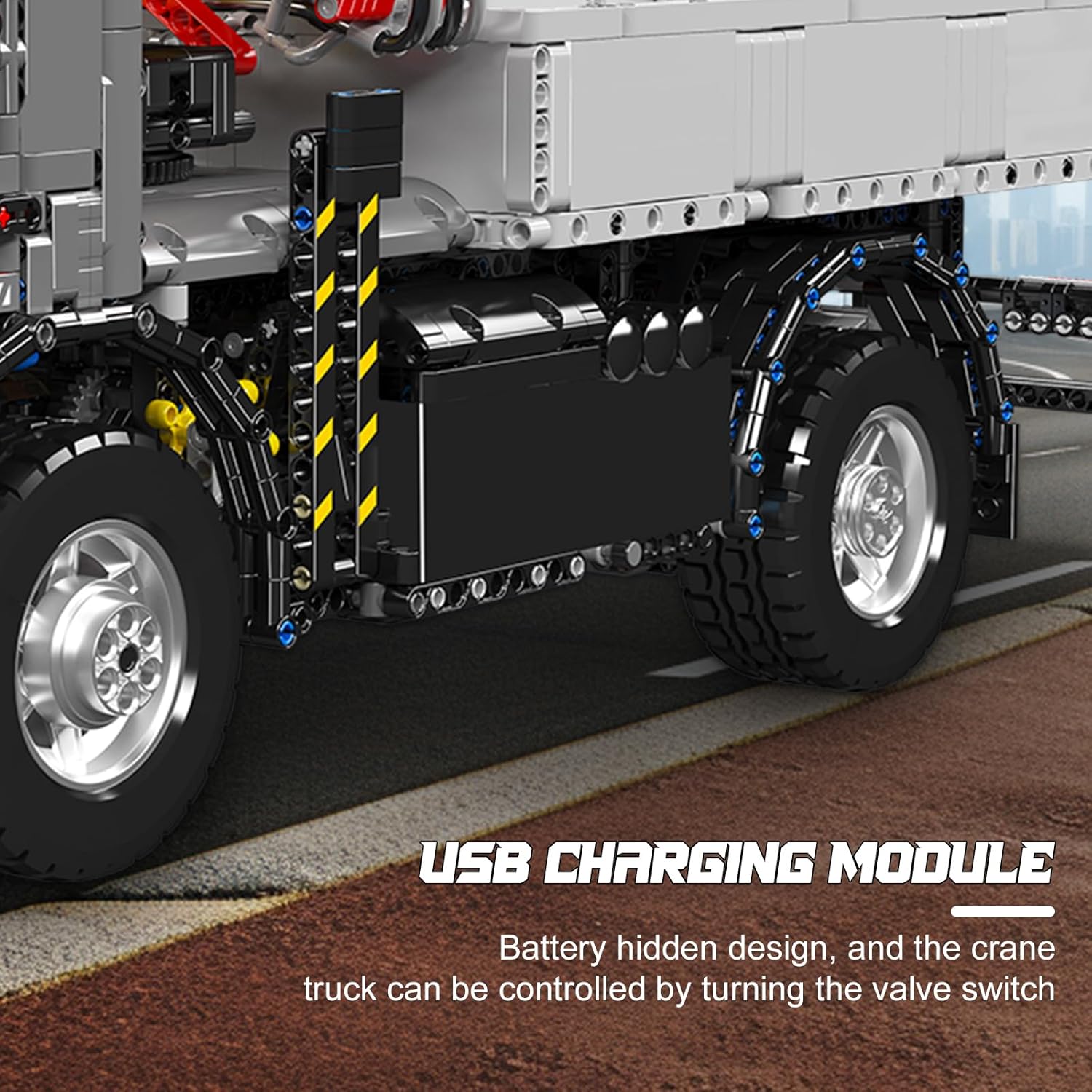 Mould King 19016 Truck Mounted Crane Building Set, APP/Remote Engineering Truck Construction Kit, City Mobile Crane Model Sets to Build for Age 14+/Adults Collections Enthusiasts (3767+ Pieces)