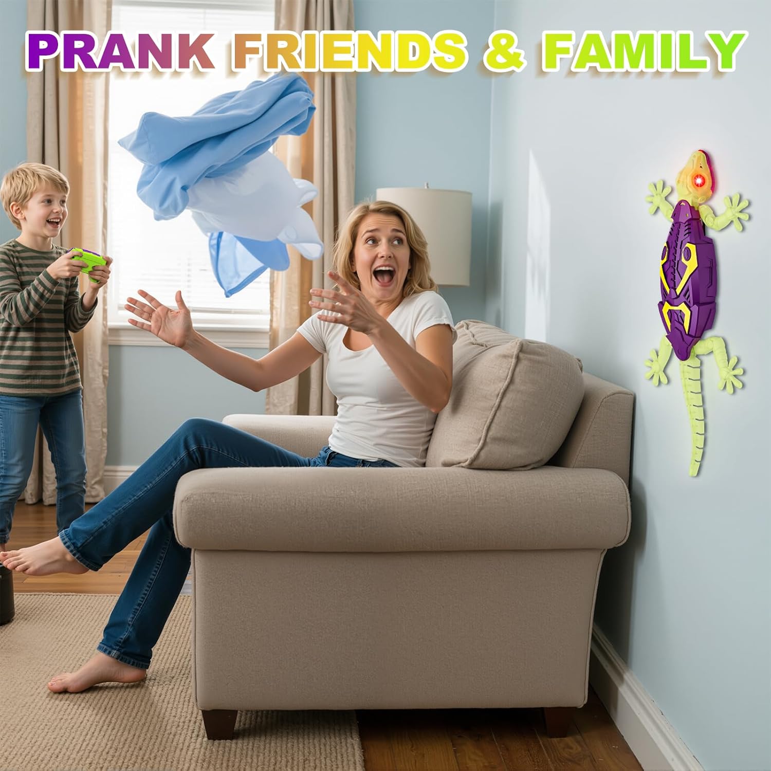 Wall Climbing Gecko, Glow in The Dark Lizard, Rc Toys for Kids,Wall Crawler Robot Geckos,Fun Kids Toys, Birthday Valentines Day Gifts for 3 4 5 6 7 8 + Year Old Boys Girls Teens