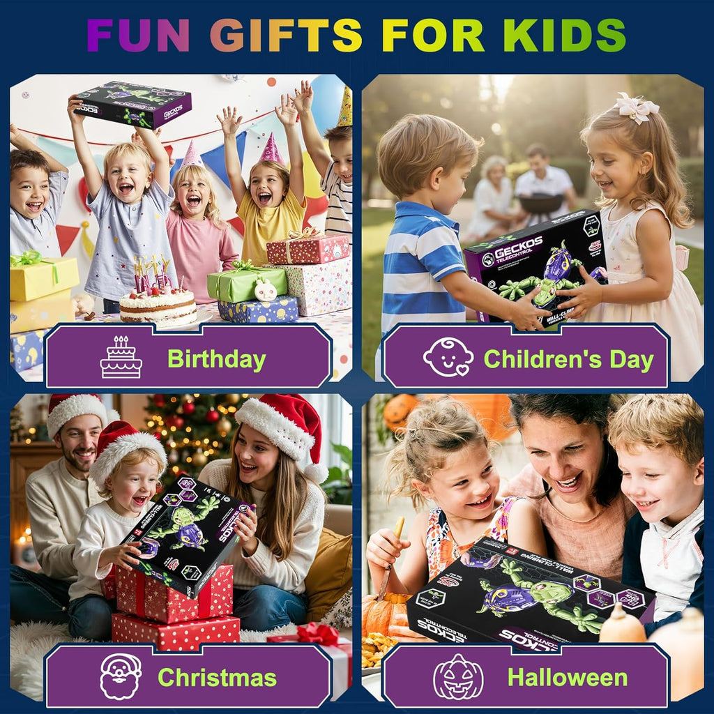 Wall Climbing Gecko, Glow in The Dark Lizard, Rc Toys for Kids,Wall Crawler Robot Geckos,Fun Kids Toys, Birthday Valentines Day Gifts for 3 4 5 6 7 8 + Year Old Boys Girls Teens