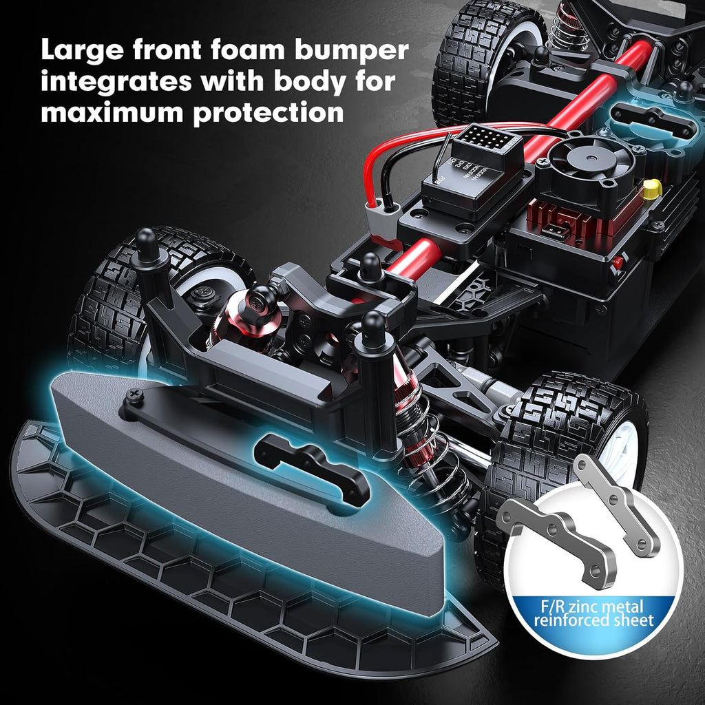 Brushless RC Drift Car MJX Hyper GO 14303 1:14 Citroen C3, 40mph Max 4WD RTR High Speed RC Rally Car with Gyro & 2x2000mAh Batteries, Hobby Grade Remote Control Drifting Car Gift for Adults