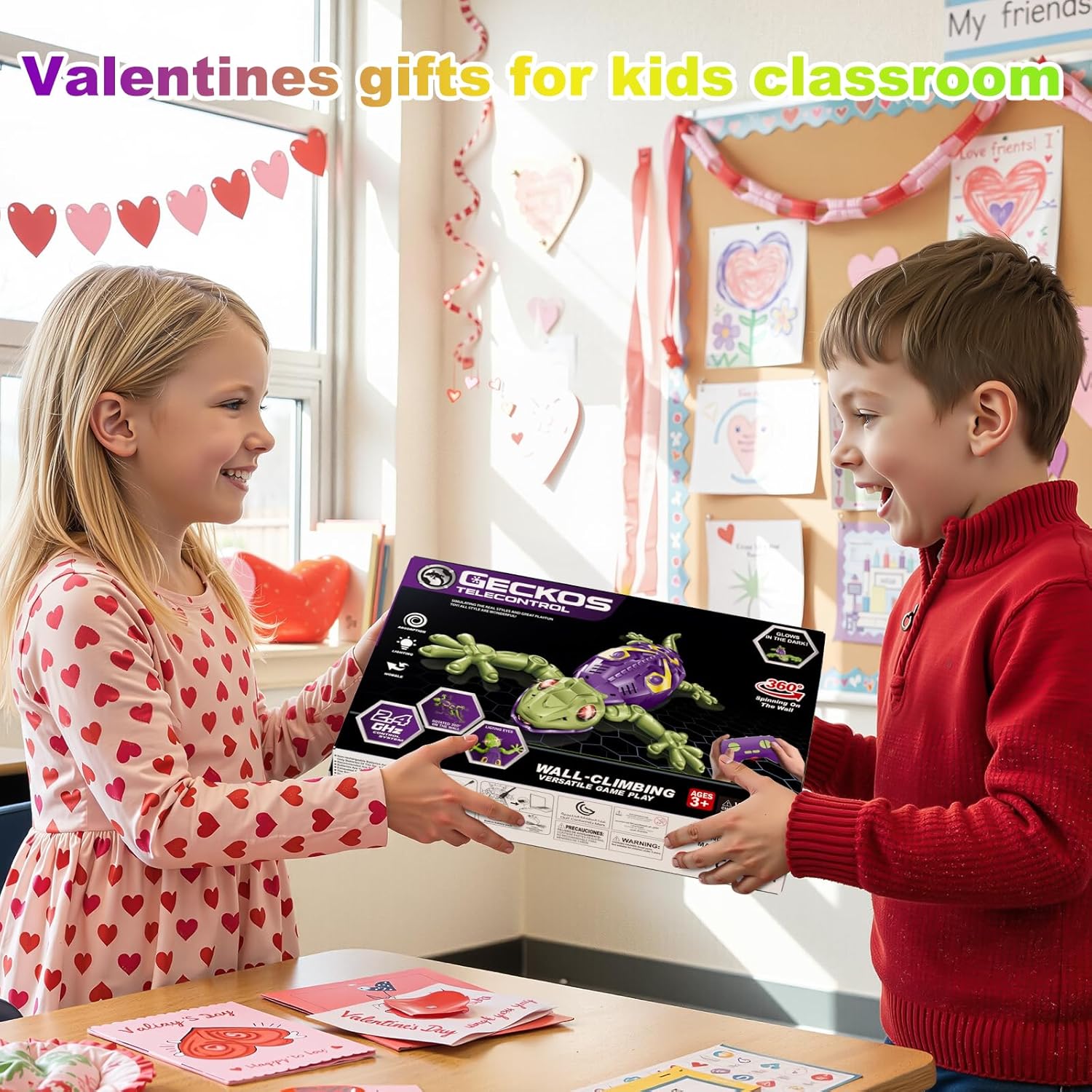 Wall Climbing Gecko, Glow in The Dark Lizard, Rc Toys for Kids,Wall Crawler Robot Geckos,Fun Kids Toys, Birthday Valentines Day Gifts for 3 4 5 6 7 8 + Year Old Boys Girls Teens