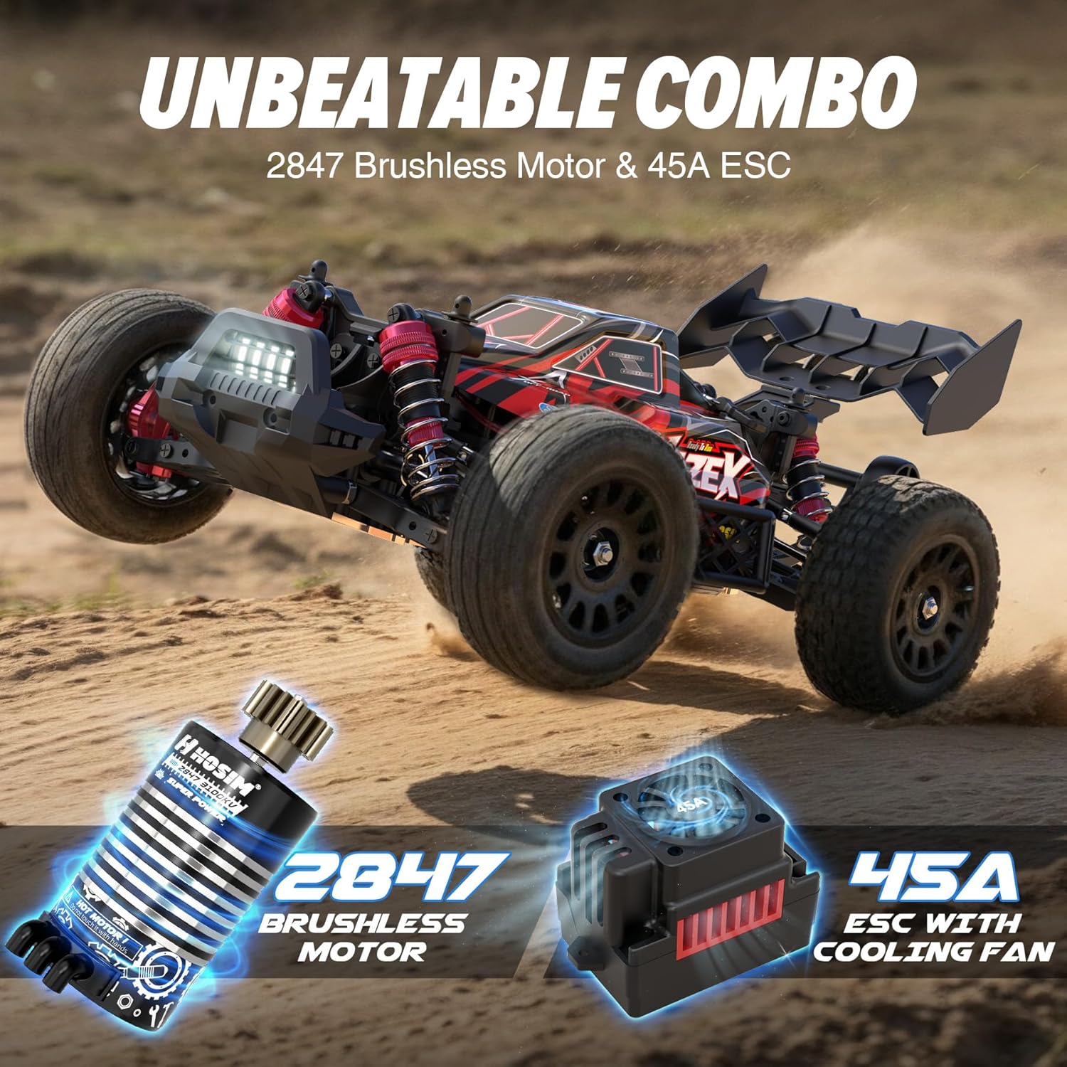 Brushless RC Buggy for Adults and Kids 60KM/H, 1/14 Electric High Speed All Terrain Remote Control Car, Hobby RC Trucks 4x4 Off Road RC Car, Waterproof RC Vehicle for Snow/Sand/Beach Age 8+