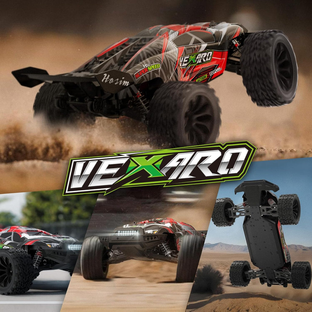 Mini 1:8 Brushless RC Cars for Adults Fast 50MPH, VEXARO High Speed 4X4 RC Trucks, All Terrain Remote Control Car Waterproof RC Truggy Off Road Hobby Large Monster Truck with 3S Battery
